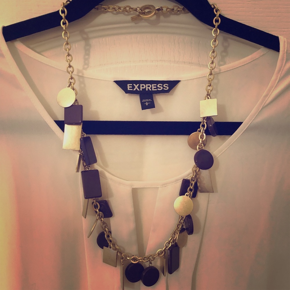 Block Shape Necklace - image 1